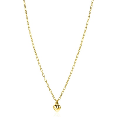 ZIC2661 Goudkleurige ketting met hanger hartje