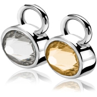 ZICH1006C Zilveren oorbedels met swarovski 15 mm