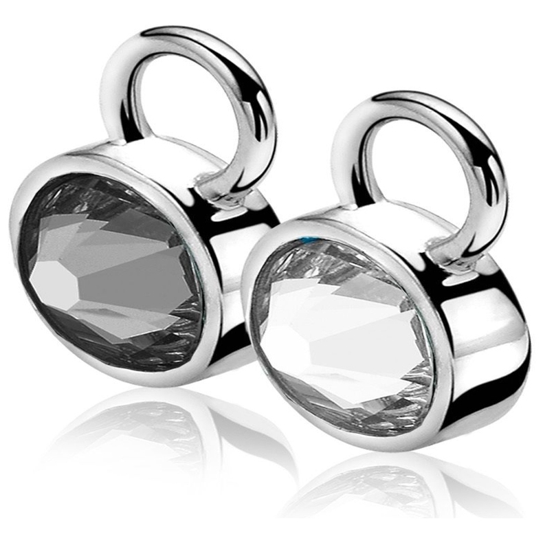 ZINZI ZICH1006Z Zilveren oorbedels met swarovski 15 mm