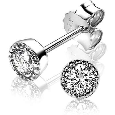 ZIO1263 Zilveren oorknopjes rond 5 mm