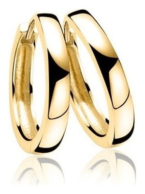 ZIO190G Zilveren klapcreool goudkleurig 20x3 mm