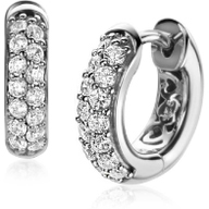 ZIO2317 Zilveren oorringen met zirkonia 14 mm