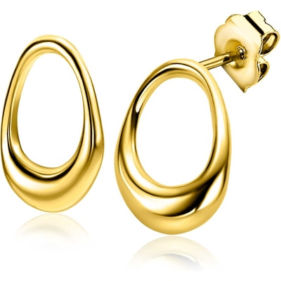 ZINZI ZIO2670G Goudkleurige organische vorm oorknopjes 16,9 mm