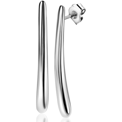 ZINZI ZIO2674 Zilveren oorhangers druppelvorm 49 mm