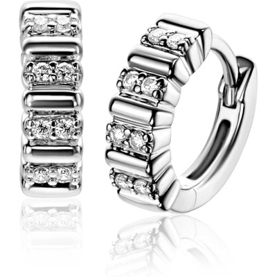 ZIO2686 Zilveren oorringen met zirkonia 135 mm