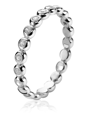 ZINZI ZIR1981 Zilveren aanschuifring met zirkonia 2 mm