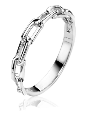 ZINZI ZIR2115 Zilveren ring met ovale schakels 2,9 mm
