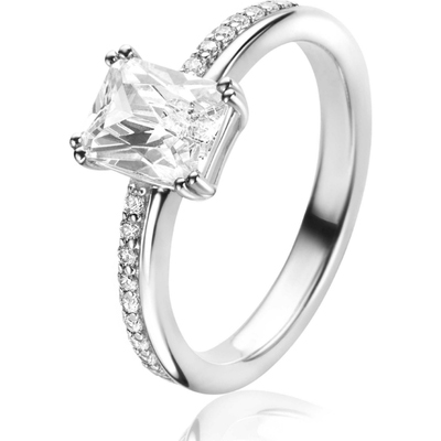 ZINZI ZIR2392 Zilveren ring luxe met zirkonia