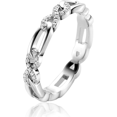 ZINZI ZIR2570 Zilveren ring infinity met zirkonia 3,5 mm