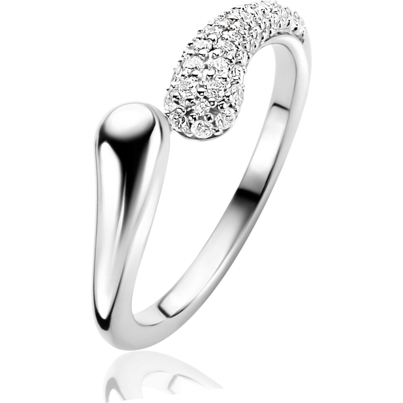 ZINZI ZIR2681 Zilveren ring met zirkonia 7,3 mm