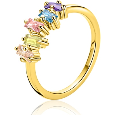 ZIR2739 Goudkleurige ring met kleurstenen 62 mm