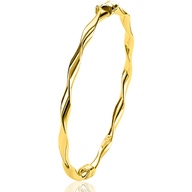 ZIA2756G Goudkleurige slavenarmband gedraaid 4 mm