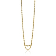 ZIC1420G Goudkleurige ketting met hanger hartje