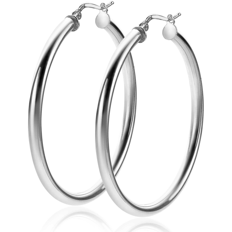 ZINZI zilveren oorringen 46x3mm rond ZIO2180
