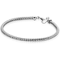 ZINZI zilveren schakelarmband vossenstaart 30mm breed ZIA1124