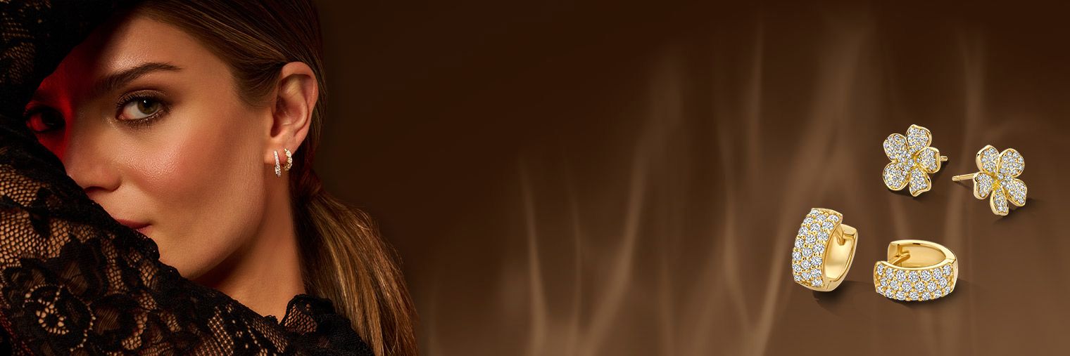 Oorbellen met diamant